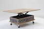 Hanah Home Mesa de Café Ajustable Alaska y Azul